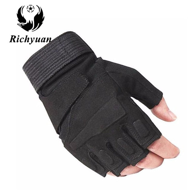 Army Tactical Gloves / Outdoor Sports Half Finger Combat Motorcycle Ro